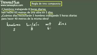 Regla de tres compuesta 2 problemas [upl. by Niatirb]