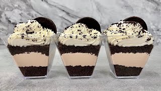 Oreo Dessert Cups  NO BAKE Dessert Quick Easy and Yummy [upl. by Naerda]