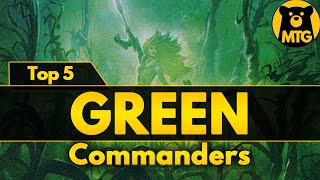 🟢MTG Top 5 Mono Green Commanders [upl. by Allister]