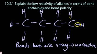 101R333 Explain the Low Reactivity of Alkanes SL IB Chemistry [upl. by Ahsytal836]