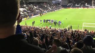 OLDHAM FANS POST FULHAM MATCH AMAZING SUPPORT [upl. by Blas]