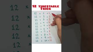 12 timestable Trick  12 timestable  table tricks [upl. by Conroy942]