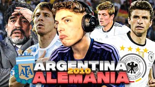 REACCION AL ARGENTINA 0 ALEMANIA 4  CUARTOS MUNDIAL SUDAFRICA 2010 [upl. by Nylrem563]