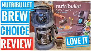 REVIEW NutriBullet Brew Choice Pod  Carafe Coffee Maker K Cup Machine [upl. by Tnecillim]