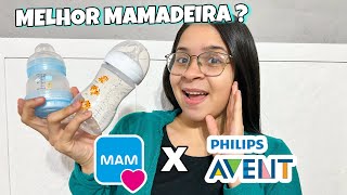 AVENT PÉTALA OU MAM EASY START  QUAL É A MELHOR MAMADEIRA ANTICÓLICA [upl. by Suoivatnod]