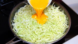 Cabbage with eggs tastes better than meat Easy quick and very delicious dinner recipe ASMR [upl. by Karly]