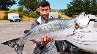 Catch and Cook Smoke and Eat GARGANTUAN King Salmon [upl. by Noitna774]