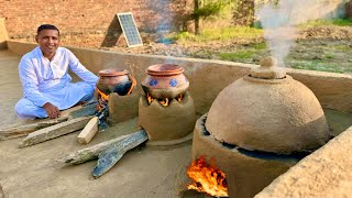 How to Make Multiple Clay Stoves  Primitive Technology Of Outdoor Cooking Stoves  Mitti Ka Chulha [upl. by Kakalina73]