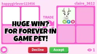 😱😛HUGE WIN I GOT A VERY OLD NEON ARCTIC REINDEER For My FOREVER IN GAME PET And Add  WIN TRADES [upl. by Clarita]