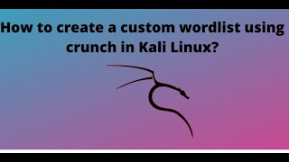 How to create custom wordlist in kali linux  Complete Tutorial [upl. by Acirtap]