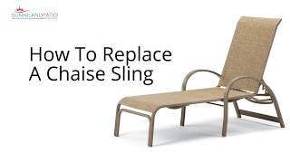 How to Replace a Chaise Lounge Sling [upl. by Nur]