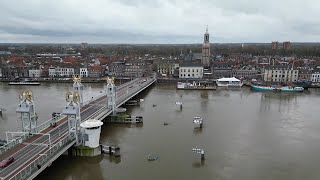 Hoogwater IJssel en Ganzendiep bij Kampen [upl. by Suravart]