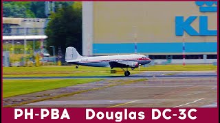 PHPBA DOUGLAS DC3 Plane Spotting at Amsterdam Airport AMS 4K [upl. by Eloken]