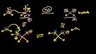 Formation of hydrates  Aldehydes and ketones  Organic chemistry  Khan Academy [upl. by Ettennig221]