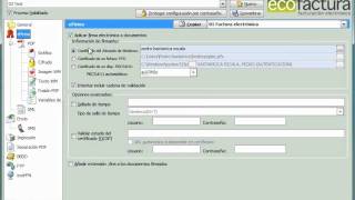 ecoFactura desktop firma electronica avanzada  Configuracion Basica [upl. by Gall973]