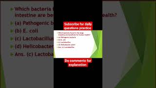 Which Bacteria Found In The Large Intestine Are Beneficial For Human Health  lactobacillus [upl. by Eilata593]