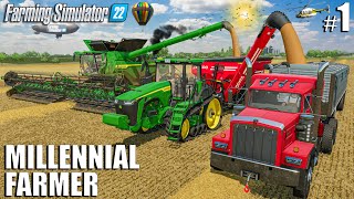 THE ADVENTURE BEGINS  Millennial Farmer MAP  Episode 1  Farming Simulator 22 [upl. by Ludewig]