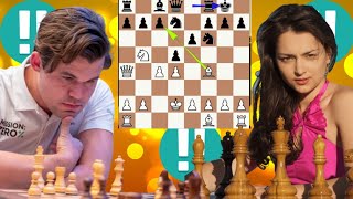 Mistake chess game 233 Magnus Carlsen vs Alexandra Kosteniuk [upl. by Sudderth78]