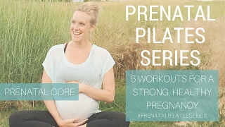 Prenatal Pilates Series Day 1  Prenatal Core Workout [upl. by Einohpets498]