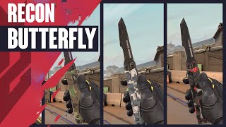 Recon Butterfly Knife Skin Showcase Recon Balisong  Valorant Recon Skins [upl. by Aiel754]