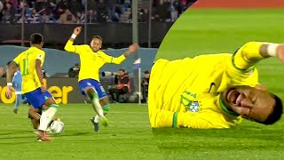 Neymar INJURY vs Uruguay 17102023 HD 1080i [upl. by Kyriako]