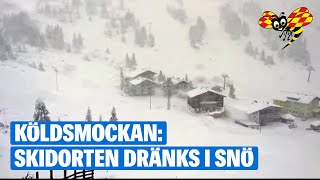 Skidorterna dränks i snö när köldsmockan slår till [upl. by Ecerahc]