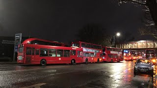 Metroline Madness at Cricklewood Bus Garage at Night [upl. by Adekahs80]