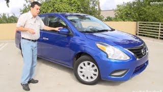 Least Expensive Family Car in America  2015 Nissan Versa Test Drive Video Review [upl. by Nauht]