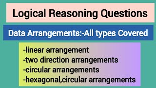 dataarrang Logical Reasoning Questions For PlacementAll Types Of Data Arrangement Are Covered 006 [upl. by Clifford]