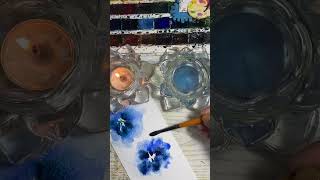 How To Paint Watercolor Flowers Easy shorts [upl. by Ainahs]