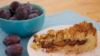 Rezept Zwetschgen  Streuselkuchen  Zwetschgen  Crumble mit Zimt amp Mandeln ♥ Herbst  Dessert ♥ [upl. by Hausmann132]