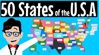 50 States Song with Lyrics  States amp Capitals of the USA For Kids [upl. by Malo]