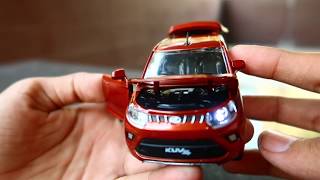 Unboxing of Mahindra KUV 100 Nxt 132 Scale model Toy car with LEDs by Mahindra [upl. by Nilyarg]