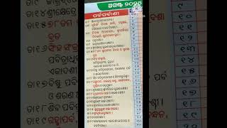 ଓଡିଆ calendar 2024 ଅଗଷ୍ଟ ମାସ ପର୍ବ ପର୍ବାଣୀ 📝 [upl. by Annunciata]