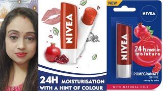 Nivea Lip Balm Pomegranate ReviewNivea Lip Balm ReviewNivea Lip Balm PriceRimes Vlog [upl. by Bovill166]