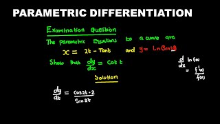 Parametric differentiations trig and exponential functions ALEVEL MATH 2024 PREDICTED CONCEPTS [upl. by Orvah]