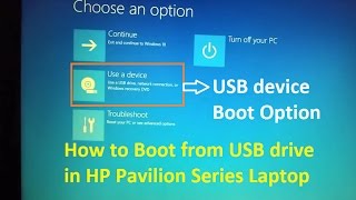 How To boot from USB drive in HP Pavilion Laptop  USB Boot Option Legacy Support Enabled in BIOS [upl. by Antoni]