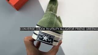 UNBOXING Converse Chuck 70 Utility Alligator Friend GreenUtilityWhite A03438C Outlet [upl. by Hseyaj]