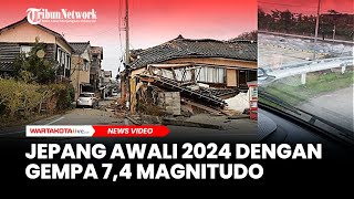 Jepang Awali 2024 dengan Gempa 74 Magnitudo Terjadi Tsunami Kecil di Pesisir [upl. by Dusen]