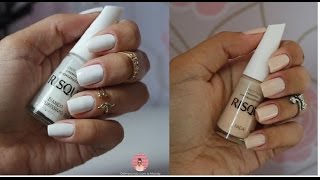 Como passar esmalte brancoNude sem manchar [upl. by Kera726]