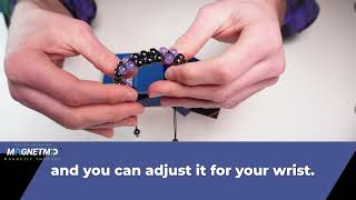 How To Adjust MagnetMD® Beaded Hematite Unisex Magnetic Therapy Bracelets [upl. by Roger]