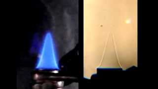 Laminar premixed Flame with and without coal dust visual vs shadowgraph [upl. by Helga544]