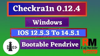 Windows  Checkra1n 0124 Bootable USB  Jailbreak IOS14511253  iPhone 5s66s67788x [upl. by Mears]