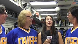 Slapshots Hanson Brothers and Hockey Pros Play for Great Cause [upl. by Leehar510]