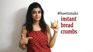 Instant Bread Crumbs  How to make Bread Crumbs without Oven [upl. by Teleya]