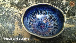 Tenmoku Glaze Flower Tea Cup by Teasenz [upl. by Suzetta]