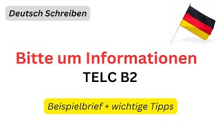 Bitte um Informationen  TELC B2 Prüfungsvorbereitung  Exam preparation TELC B2 writing [upl. by Ramona]