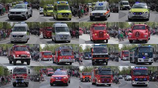 Grote optocht brandweer en ambulancevoertuigen 150 jaar brandweer amp 50 jaar ambulancedienst Beerse [upl. by Aslin685]