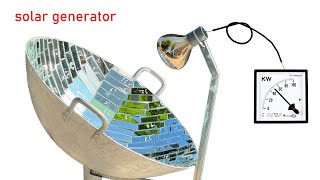 I make solar generator from a mirror pan wok [upl. by Head]