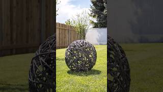 DIY Large Cement Orb Using Rope [upl. by Arimay]